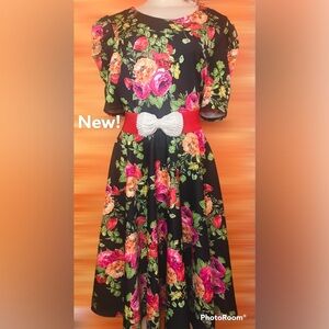 Floral women  Dress Belt no included